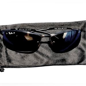 Ray Ban Polarized Grey Gradient Mirror Wrap Sunglasses RB3183 004/82/63